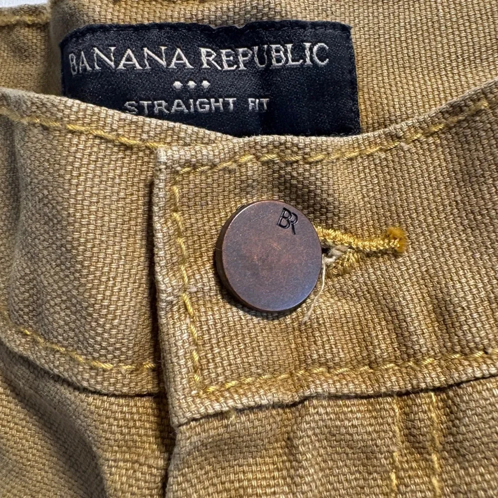 Banana Republic Carpenter Pants Mens 33x30 Golden Brown Double Knee Canvas